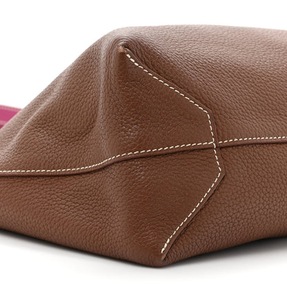 Hermes Taurillon Clemence Double Sens 36 Reversible Tote Marron Tosca 12 of 20