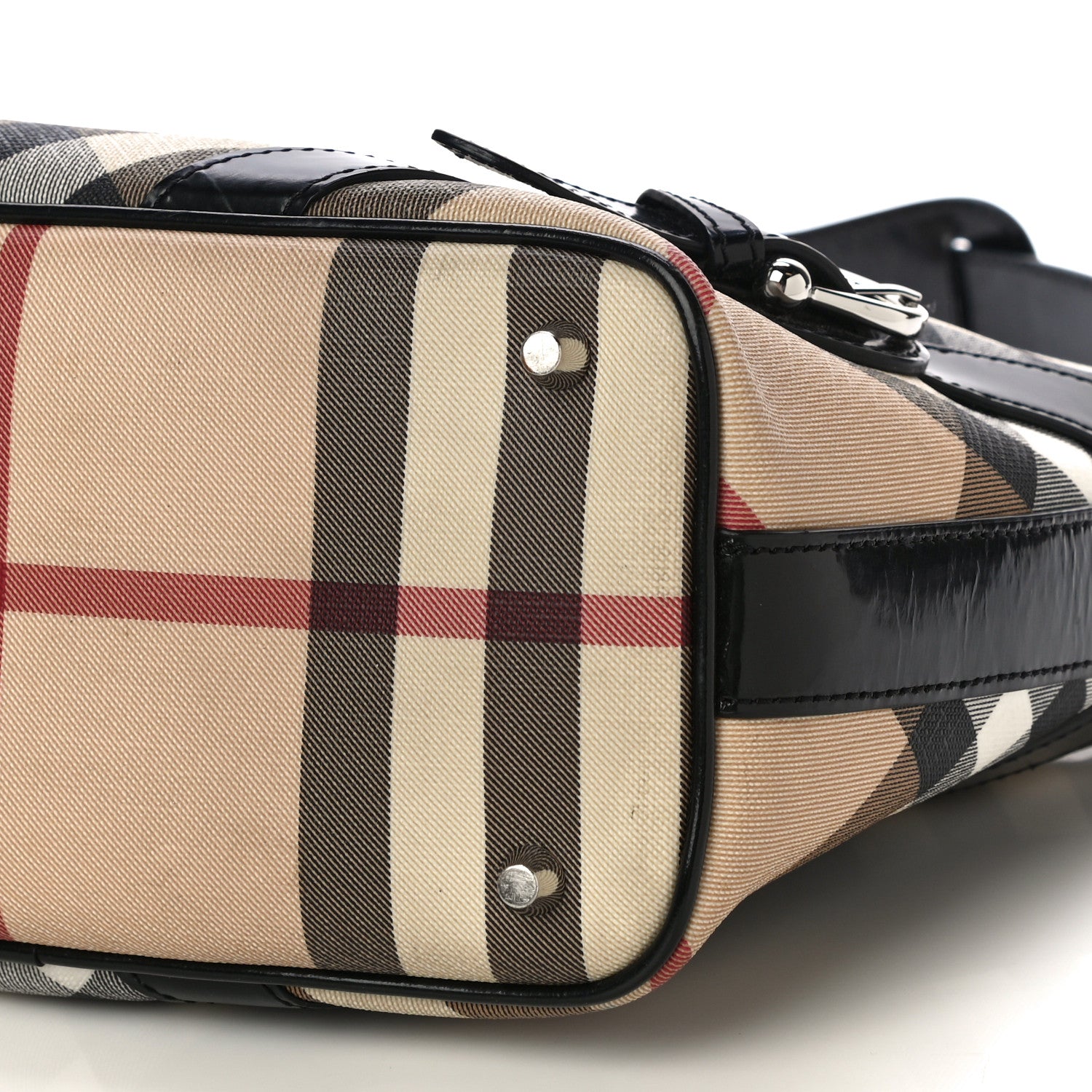 Burberry Supernova Check Buckle Hobo Black 10 of 10