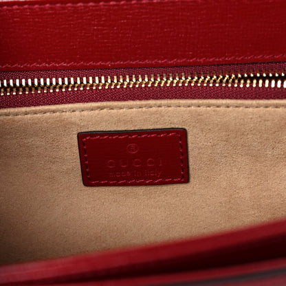 Gucci Azalea Calfskin Horsebit 1955 Shoulder Bag  New Cherry Red 5 of 8