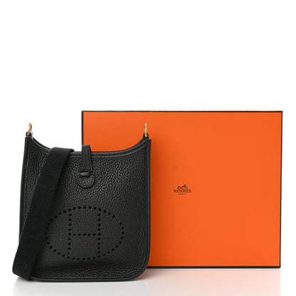 Hermes Taurillon Clemence Evelyne TPM Black 11 of 11