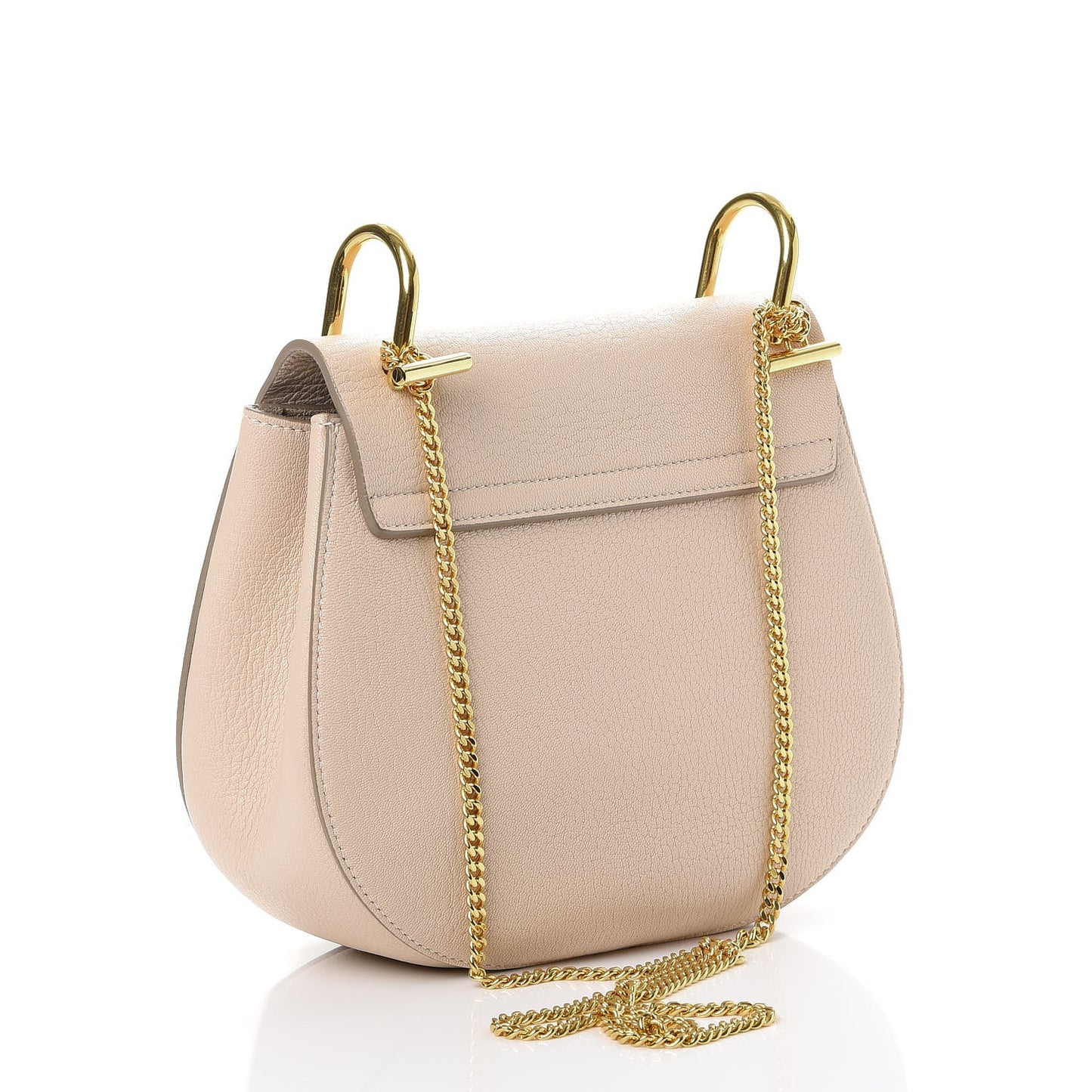 Grained Lambskin Drew Shoulder Bag Abstract White