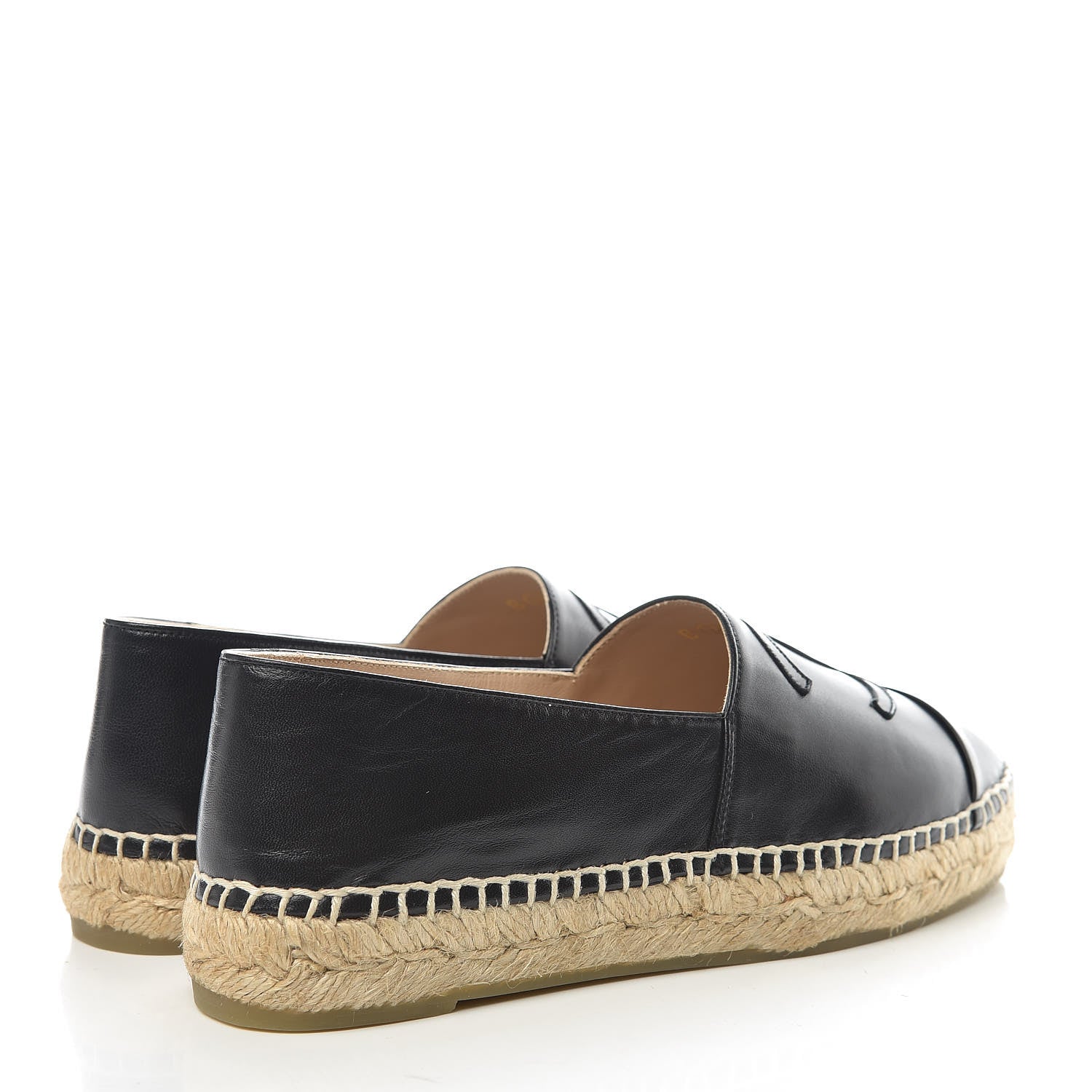 Chanel Lambskin CC Espadrilles 37 Black 4 of 10