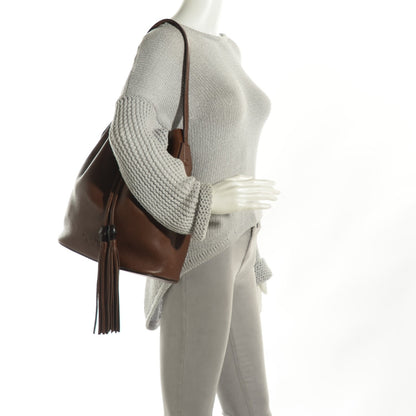 Gucci Calfskin Medium Lady Tassel Bucket Bag Nut Brown 2 of 7