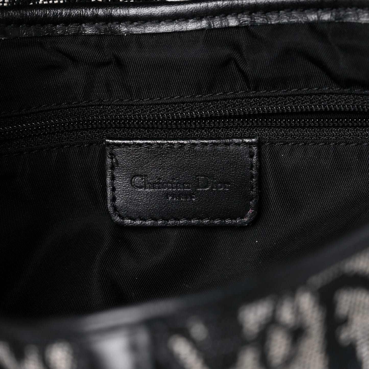 Monogram Double Saddle Bag Black