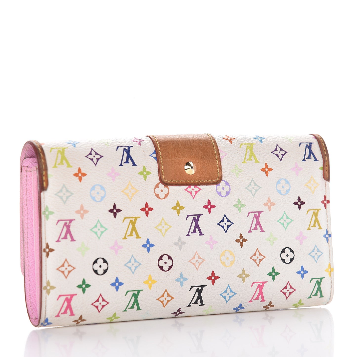 Monogram Multicolor Sarah Noeud Wallet White Litchi