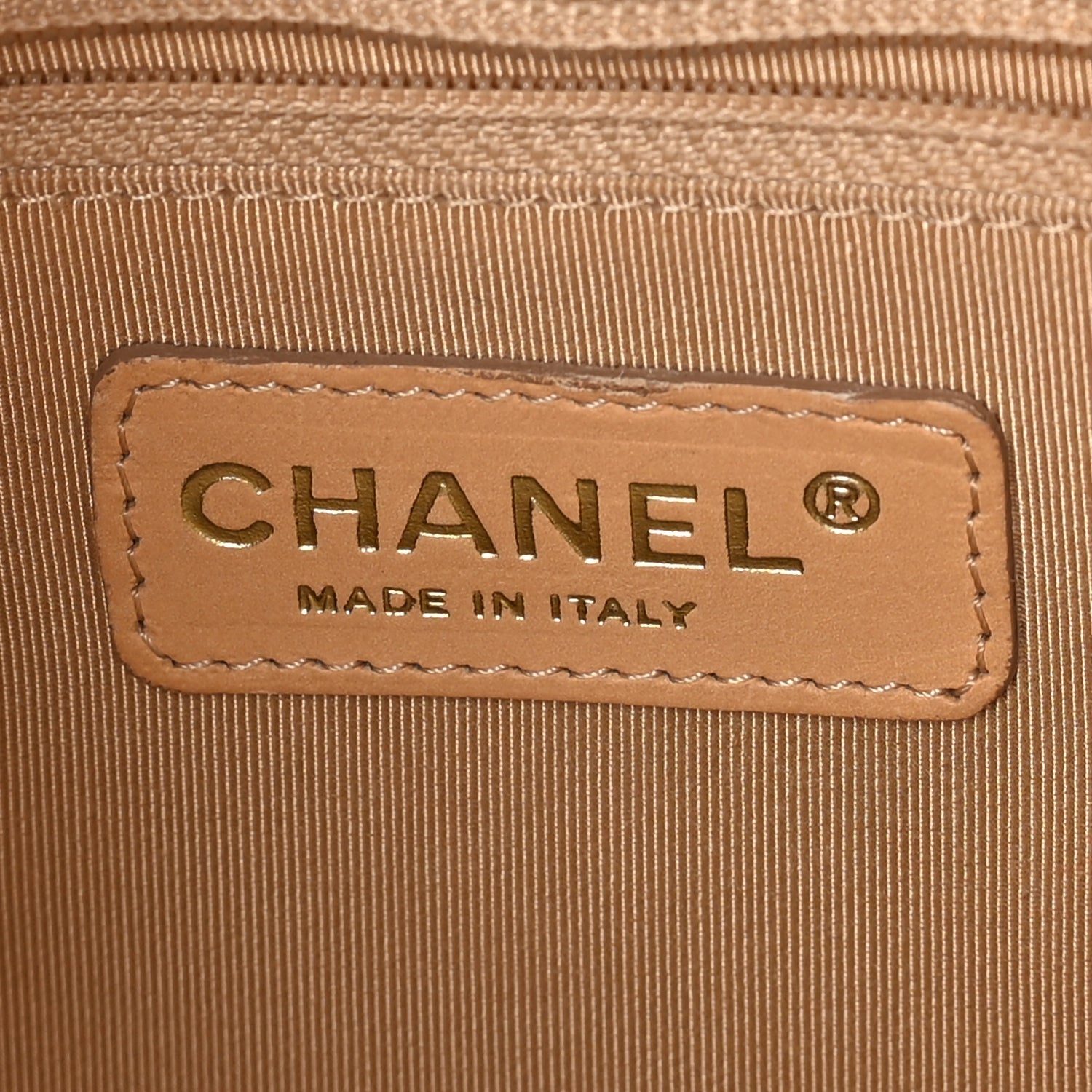 Chanel Caviar Quilted Petit Shopping Tote PST Dark Beige 5 of 7