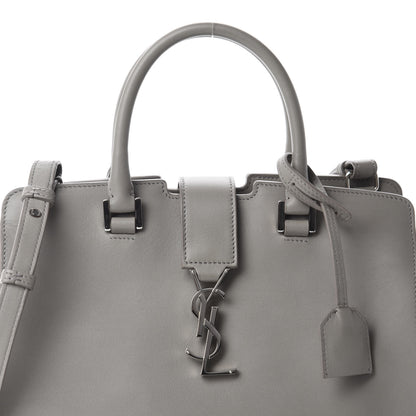Saint Laurent Calfskin Monogram Baby Cabas Fog 10 of 14