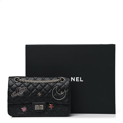 Chanel Aged Calfskin Space Charms 2.55 Reissue 225 Flap Black 17 of 17