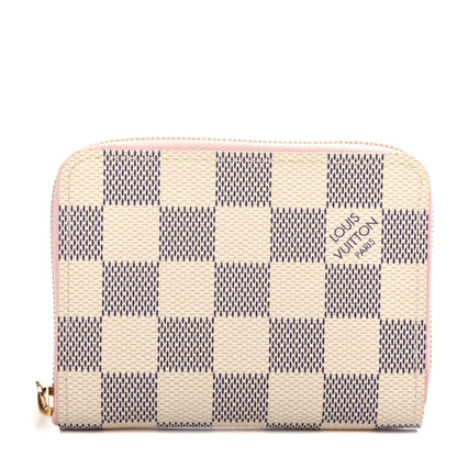 Louis Vuitton Damier Azur Zippy Coin Purse Rose Ballerine 1 of 8
