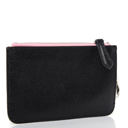 Fendi Vitello Elite Century Hypnoteyes Studded Coin Pouch Key Case Bubblegum Multicolor 3 of 6