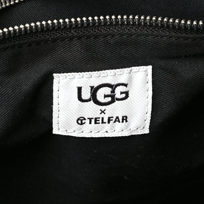 Telfar X UGG Suede Shearling Medium Shopping Bag Raw Black 6 of 10