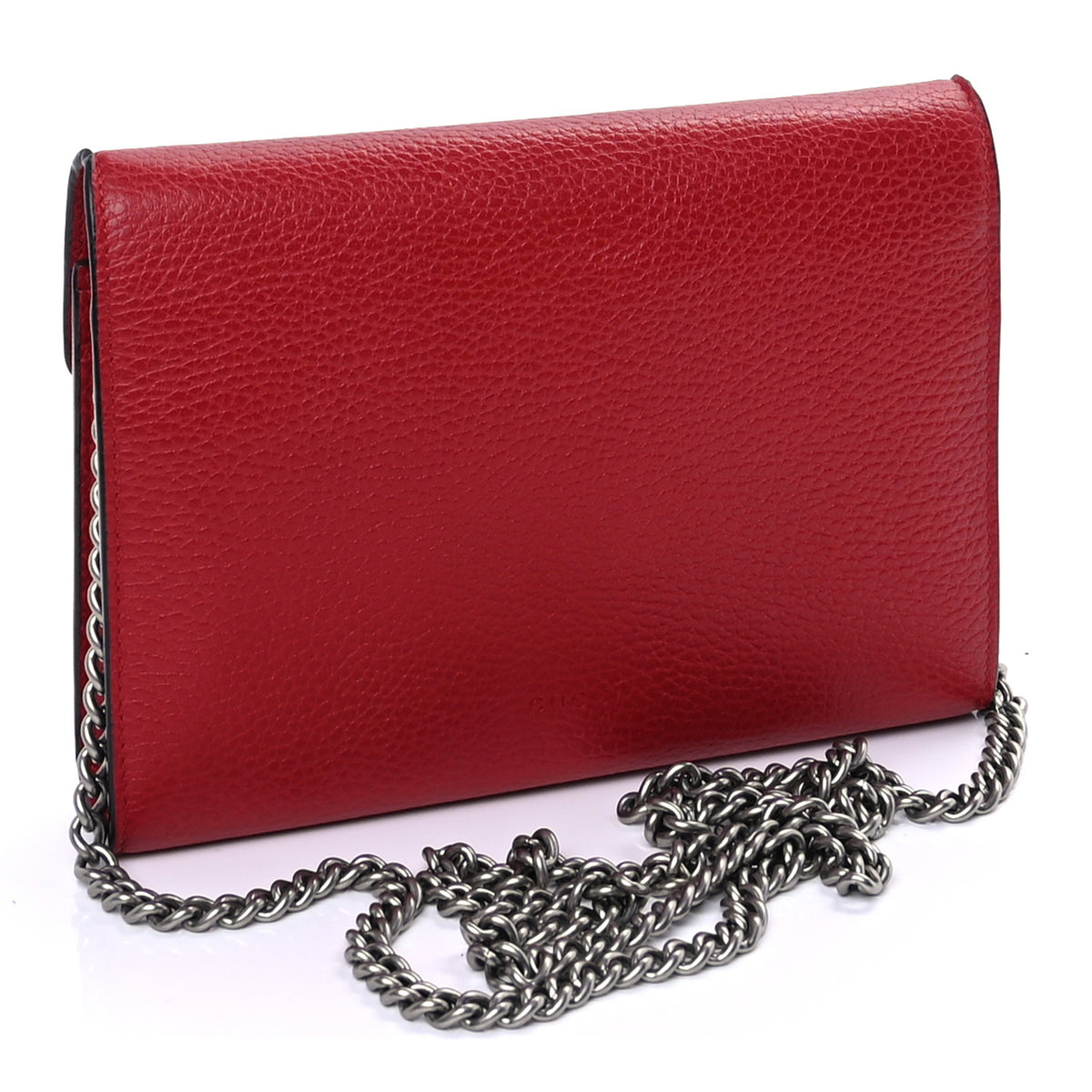 Gucci Calfskin Mini Dionysus Chain Wallet Hibiscus Red 2 of 8