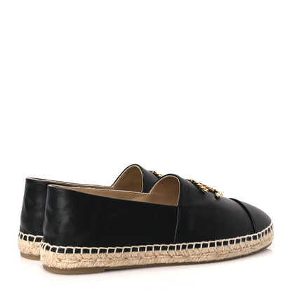 Chanel Calfskin Chain CC Espadrilles 40 Black 4 of 9