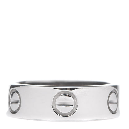 Cartier 18K White Gold 5.5mm LOVE Ring 49 4.75 3 of 5