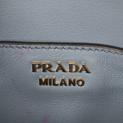 Prada Vitello Phenix Double Zip Crossbody Bag Light Blue 6 of 7