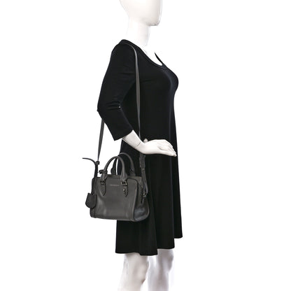 Alexander McQueen Pebbled Calfskin Mini Skull Padlock Zip Around Tote Grey 2 of 8