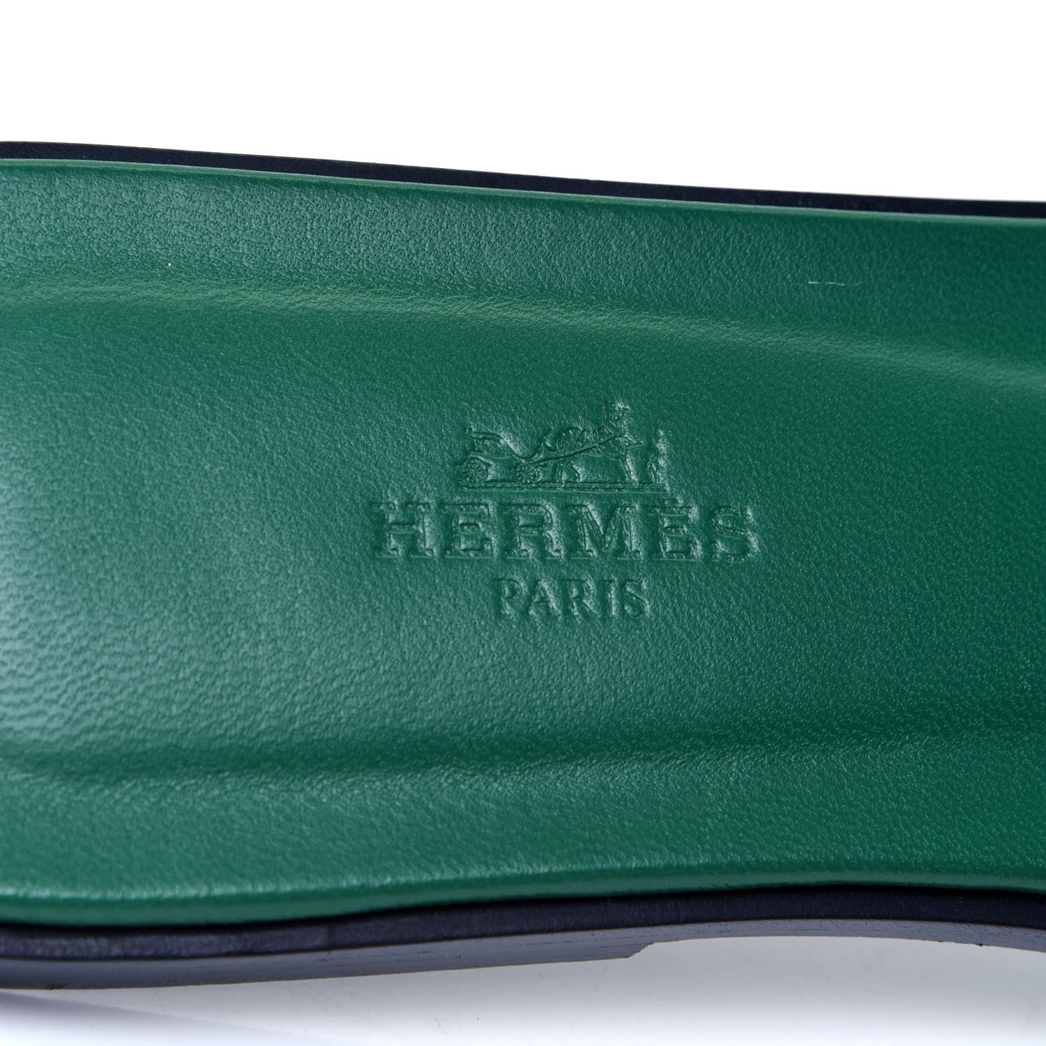 Hermes Epsom Oran Sandals 39 Malachite 9 of 9