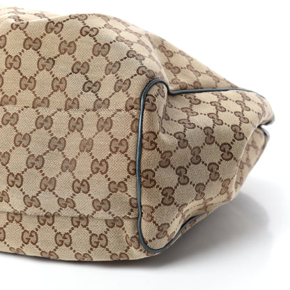 Gucci Monogram Large Sukey Tote Metallic Blue 7 of 10