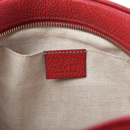 Gucci Pebbled Calfskin Small Soho Disco Bag Tabasco Red 8 of 9