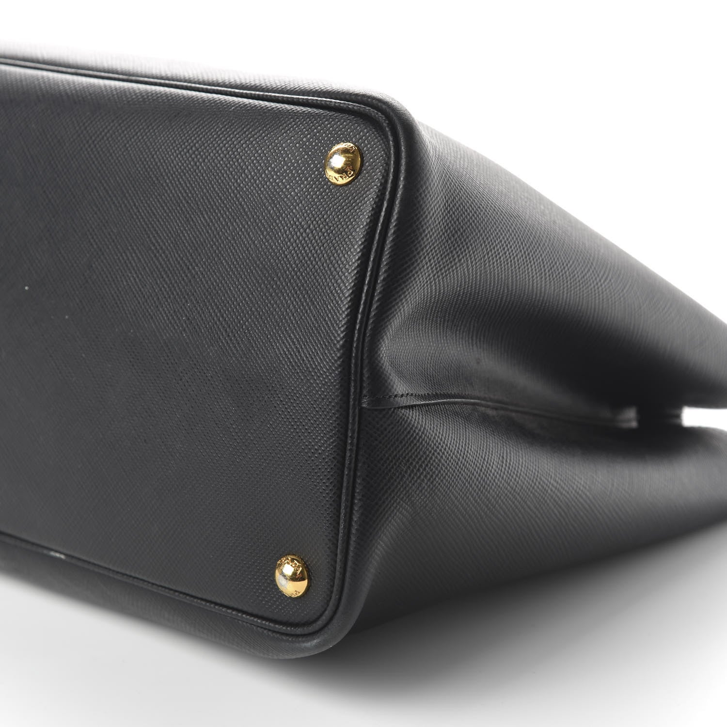 Prada Saffiano Cuir Medium Double Bag Black Fuoco 7 of 17