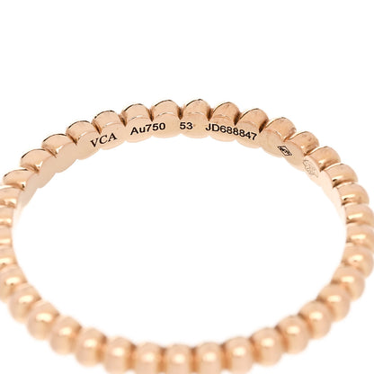 Van Cleef & Arpels 18K Rose Gold Small Perlee Ring 53 6.5 4 of 5