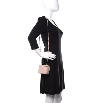 Chanel Caviar Quilted Mini Vanity Case With Chain Light Pink 2 of 11