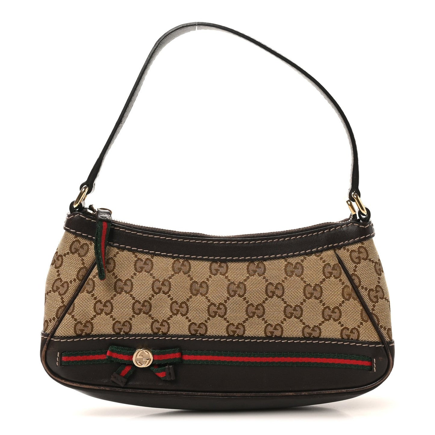 Monogram Small Mayfair Shoulder Bag Dark Brown