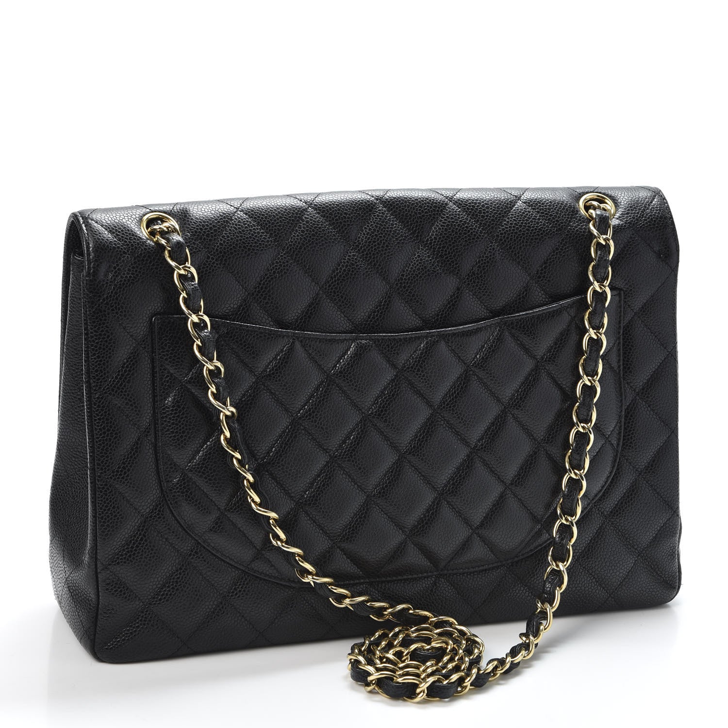 Chanel Caviar Quilted Maxi Single Flap Black 2 of 9