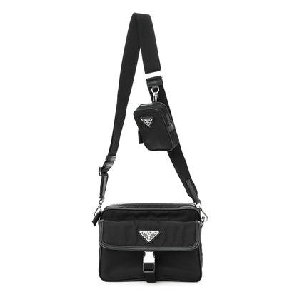 Prada Re-Nylon Saffiano Shoulder Bag Black 1 of 11