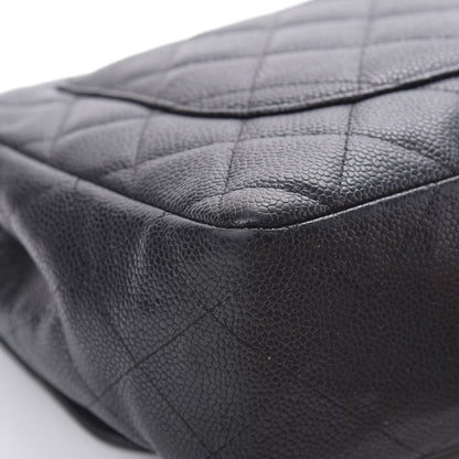 Chanel Caviar Quilted Jumbo Single Flap Black 13 of 15