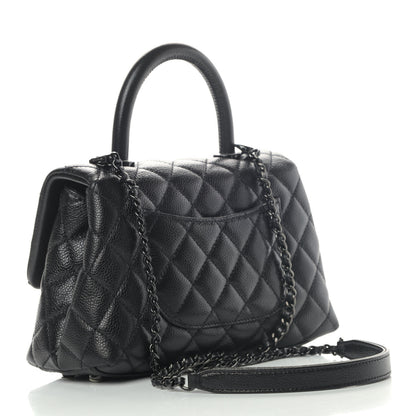 Chanel Caviar Quilted Mini Coco Handle Flap So Black 2 of 4