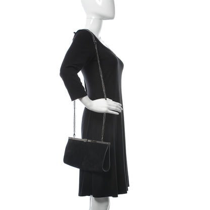 Christian Louboutin Satin Palmette Clutch Black 2 of 9