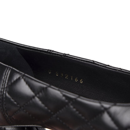 Chanel Lambskin Quilted Camellia Pumps 36.5 Black 8 of 10