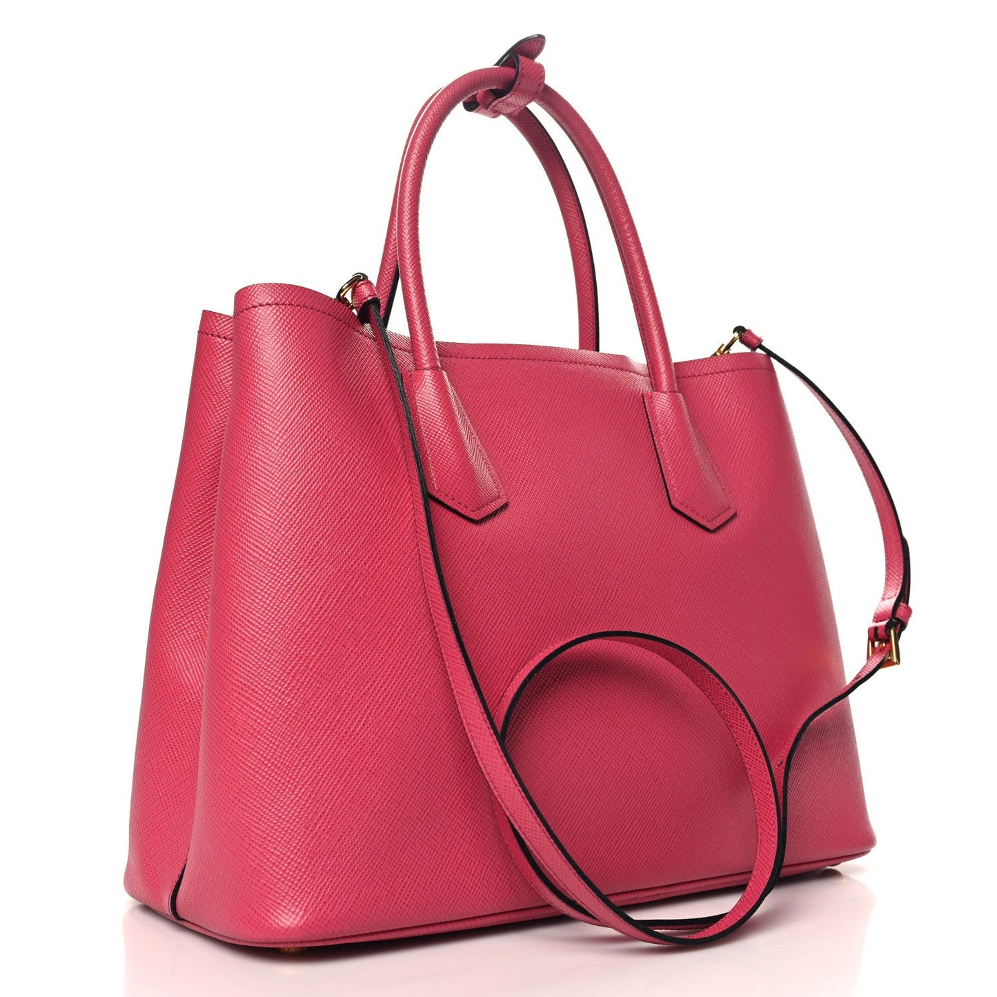 Saffiano Cuir Medium Double Bag Peonia