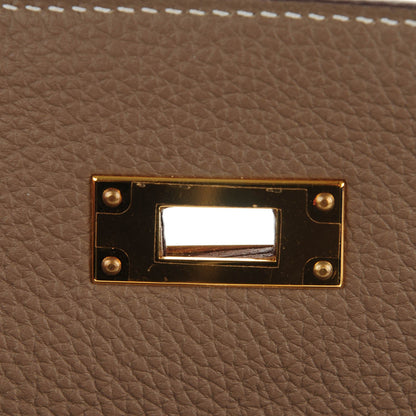 Hermes Togo Kelly Retourne 32 Etoupe 16 of 22