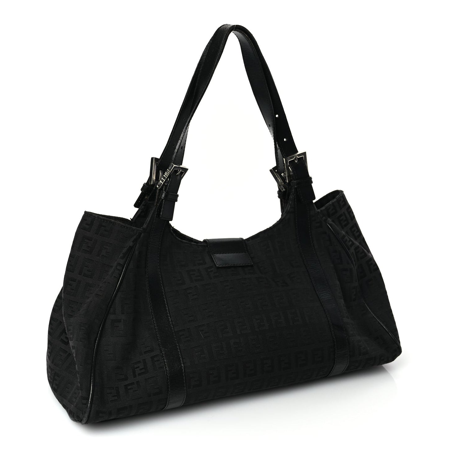 Zucchino Vitello Shoulder Bag Black