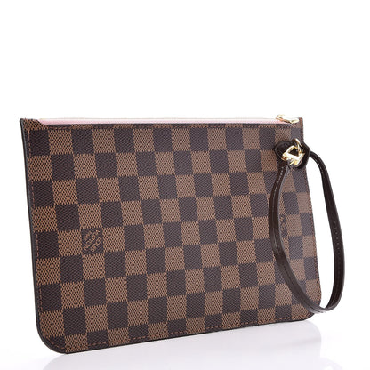 Louis Vuitton Damier Ebene Neverfull MM GM Pochette Rose Ballerine 3 of 8