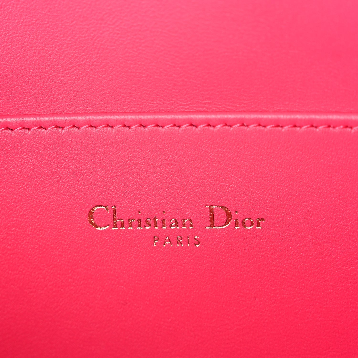 Christian Dior Supple Calfskin Cannage Large Caro Daily Pouch Pink 7 of 7