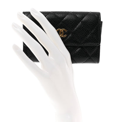 Chanel Caviar Quilted Flap Card Holder Black 2 of 9