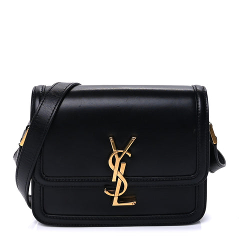 Smooth Calfskin Small Solferino Satchel Black