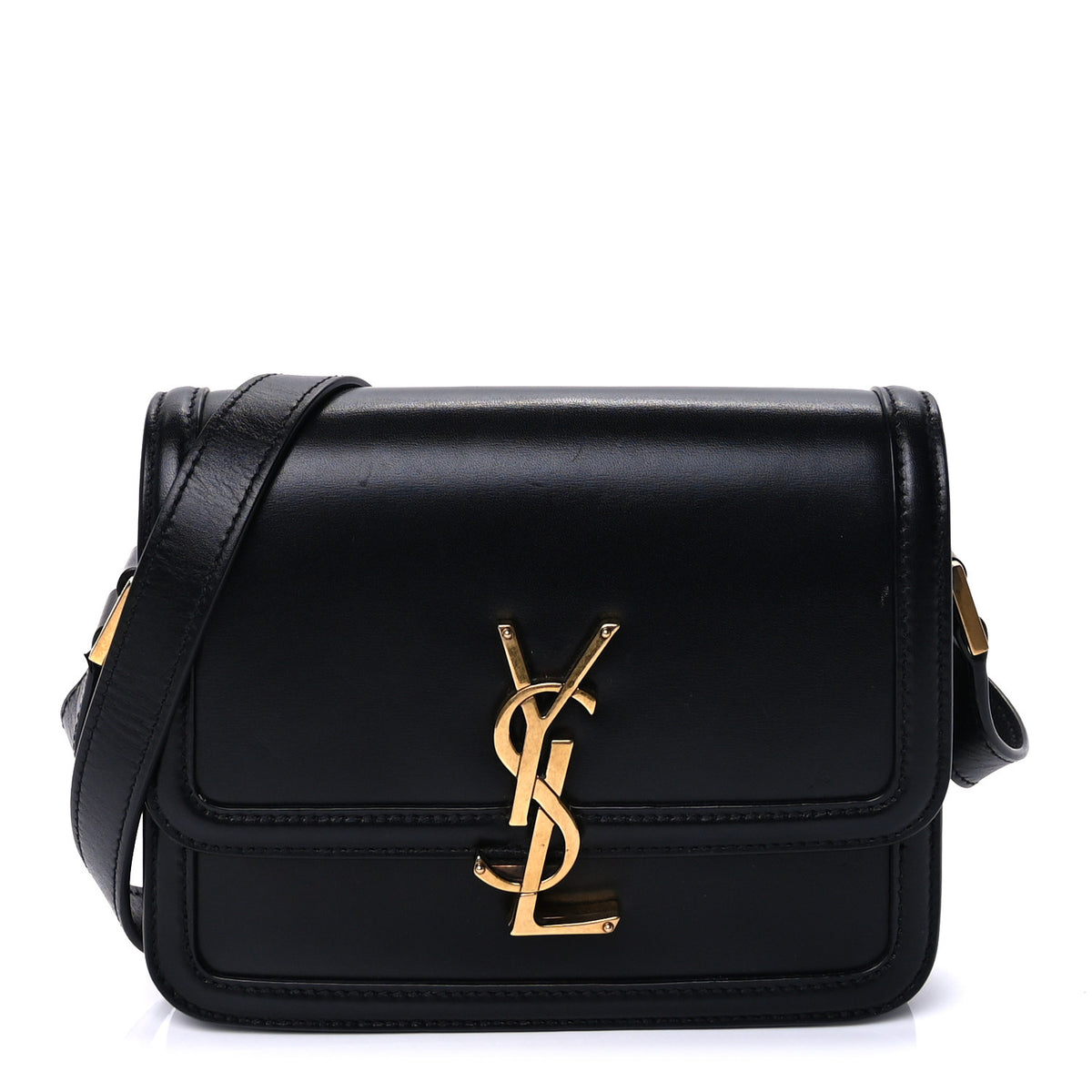 Saint Laurent Smooth Calfskin Small Solferino Satchel Black 1 of 8