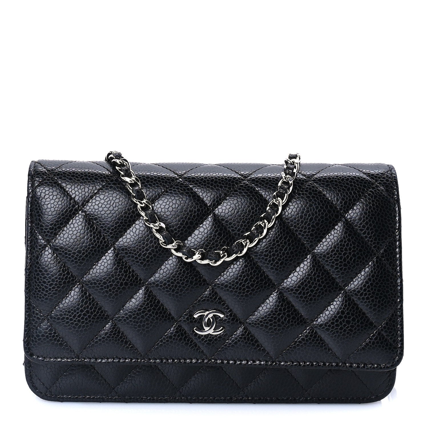 Chanel Caviar Quilted Wallet on Chain WOC  Black 1 of 9