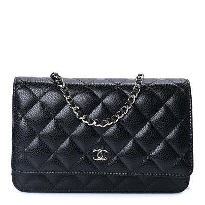 Chanel Caviar Quilted Wallet on Chain WOC  Black 1 of 9