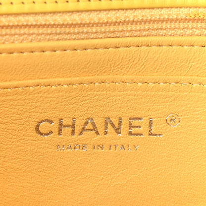 Chanel Patent Chevron Quilted Mini Rectangular Flap  Yellow 6 of 9