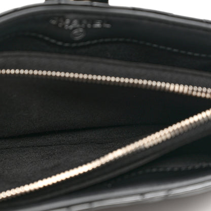 Chanel Patent Quilted Mini Phone Holder Clutch Black 5 of 8