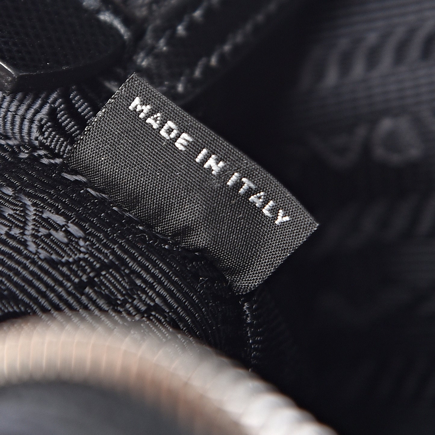 Nylon Saffiano Vela Double Zip Crossbody Bag Black