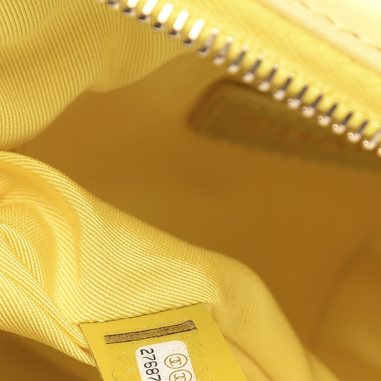 Chanel Lambskin Quilted Waist Belt Bag Yellow 7 of 9