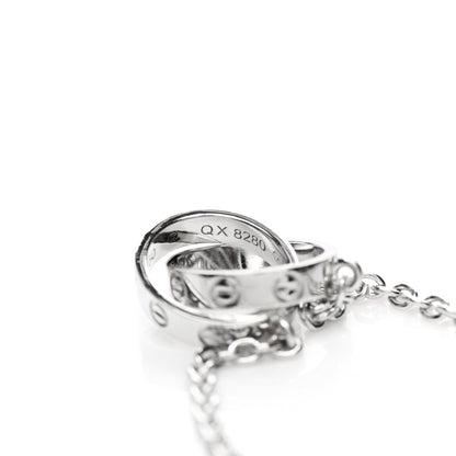 Cartier 18K White Gold Interlocking LOVE Necklace 6 of 6