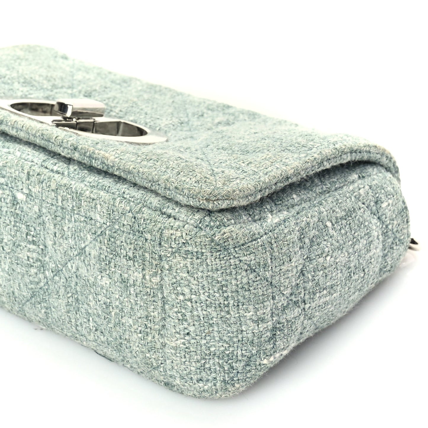 Tweed Macrocannage Small Caro Bag  Light Green