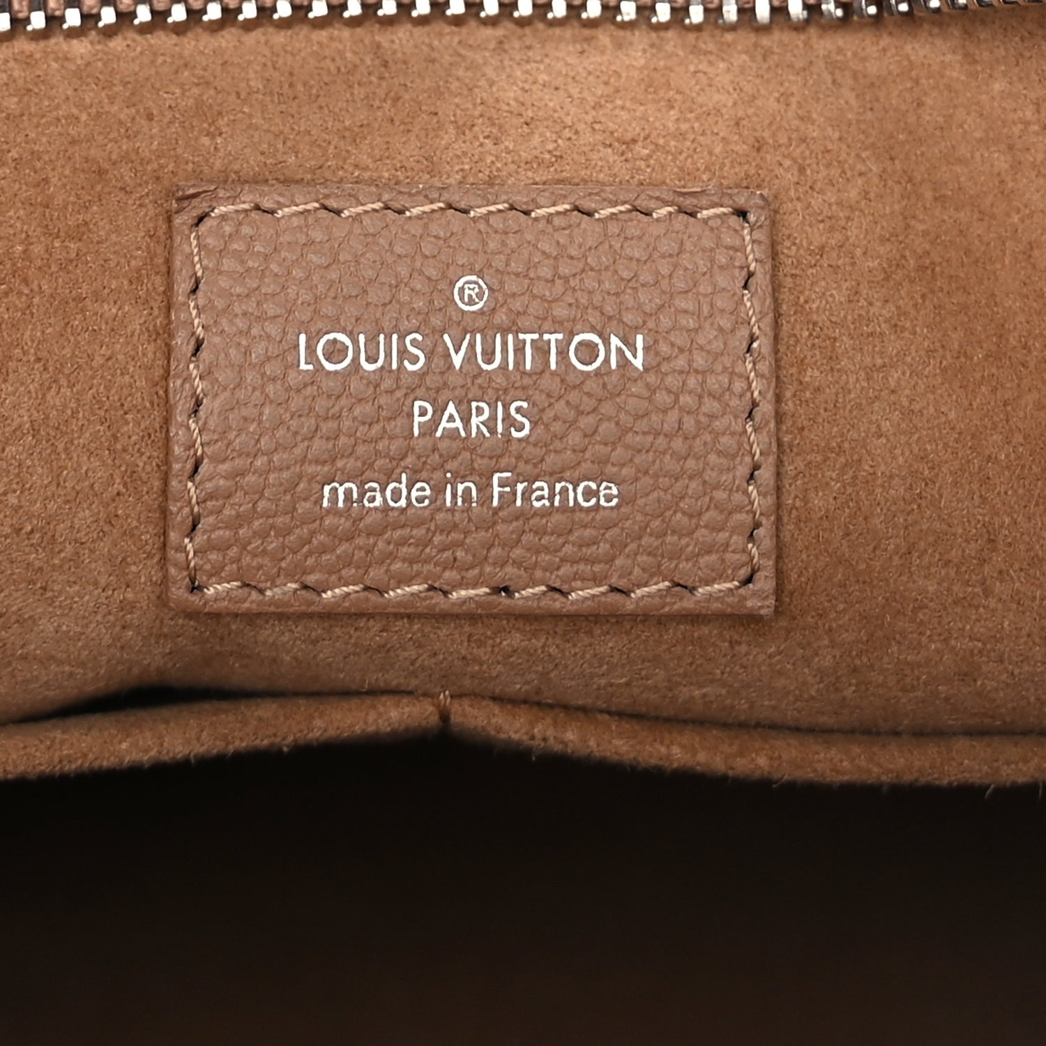 Louis Vuitton Monogram Cuir Plume Very One Zipped Tote  Sesame Creme 5 of 8